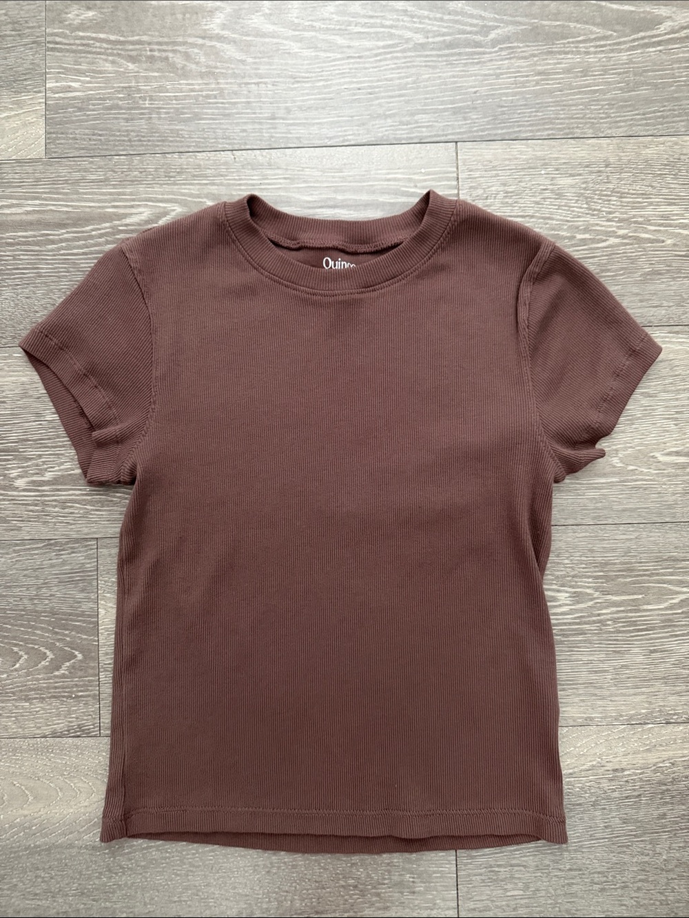 Quince Organic Cotton Micro-Rib Crewneck Tee